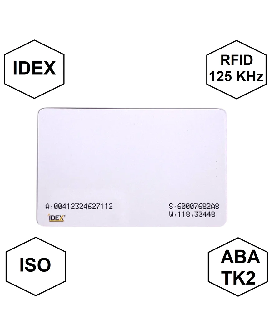 Cartão Iso Rfid 125 Khz Idex - 1000 Unidades
