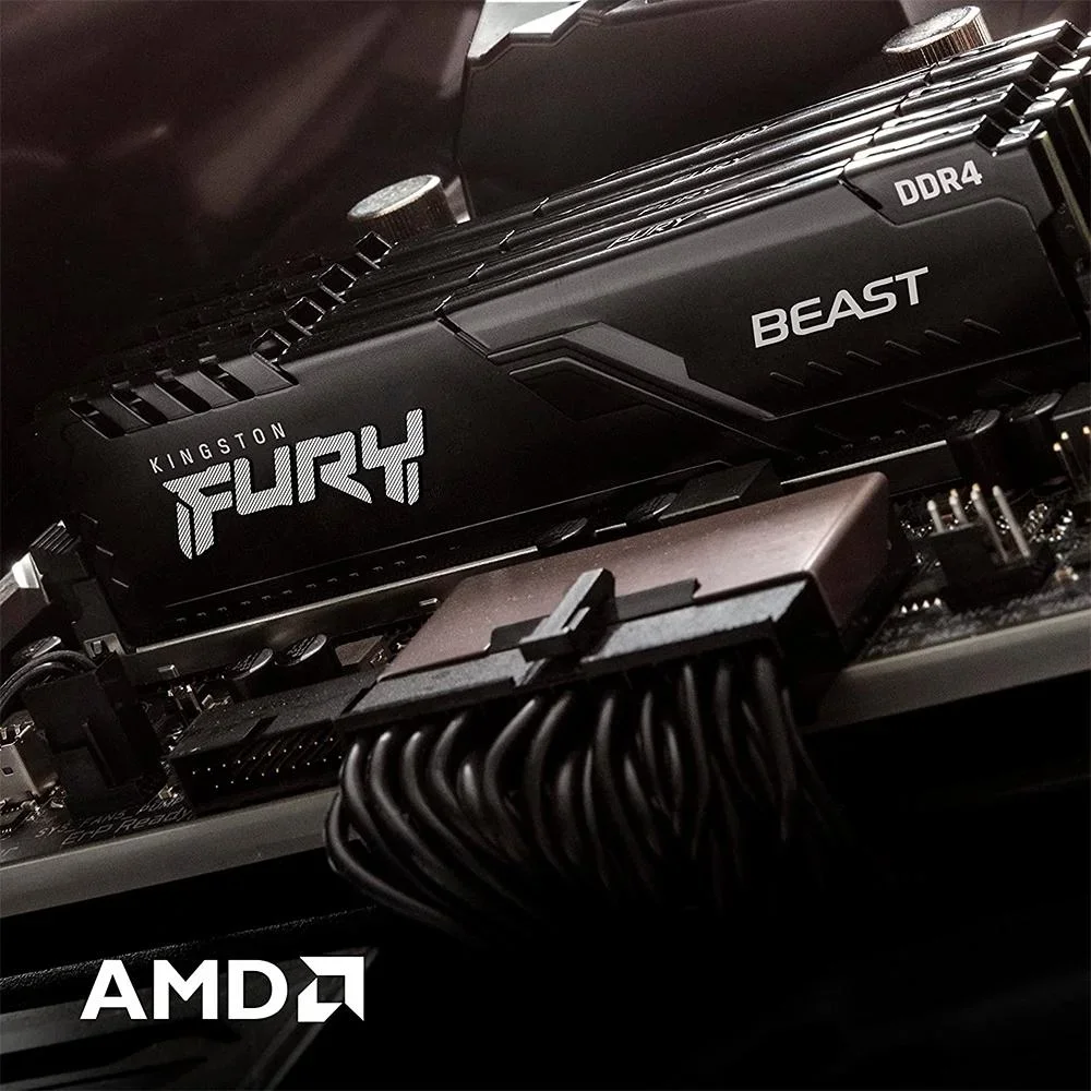 Memória Kingston Fury Beast 16gb Ddr4 3200mhz Cl16 (2x8GB) | Alta Performance Gamer Memória Kingston Fury Beast 16gb Ddr4 3200mhz Cl16 (2x8GB) | Alta Performance Gamer