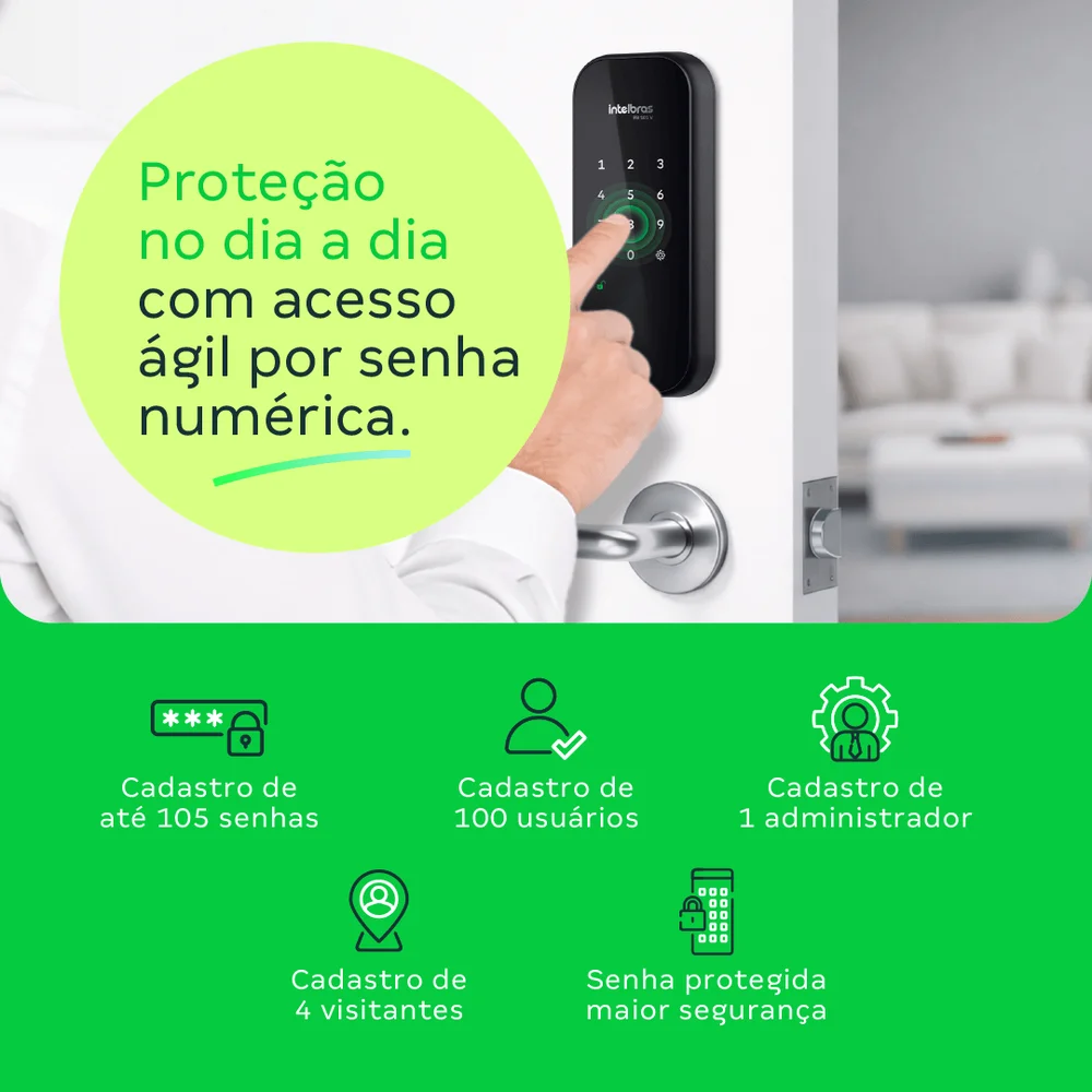 Fechadura Digital De Sobrepor Fr 101 V Intelbras