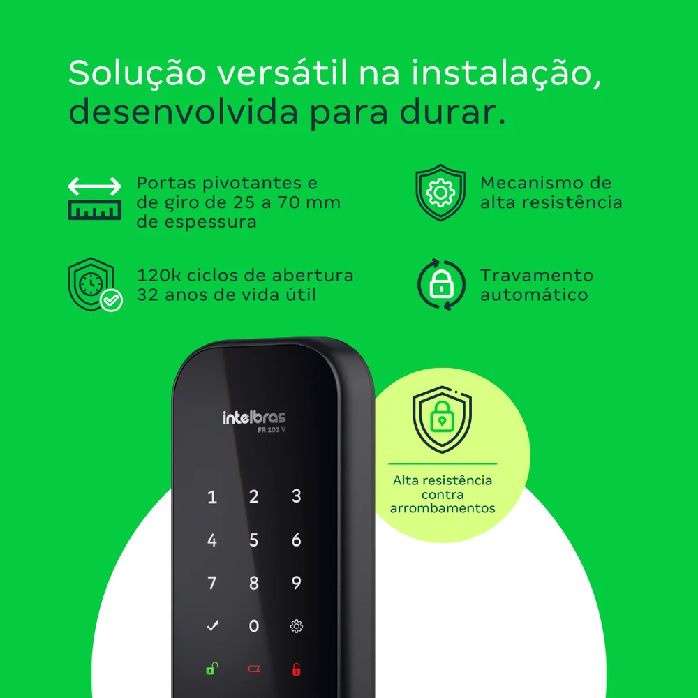 Fechadura Digital De Sobrepor Fr 101 V Intelbras