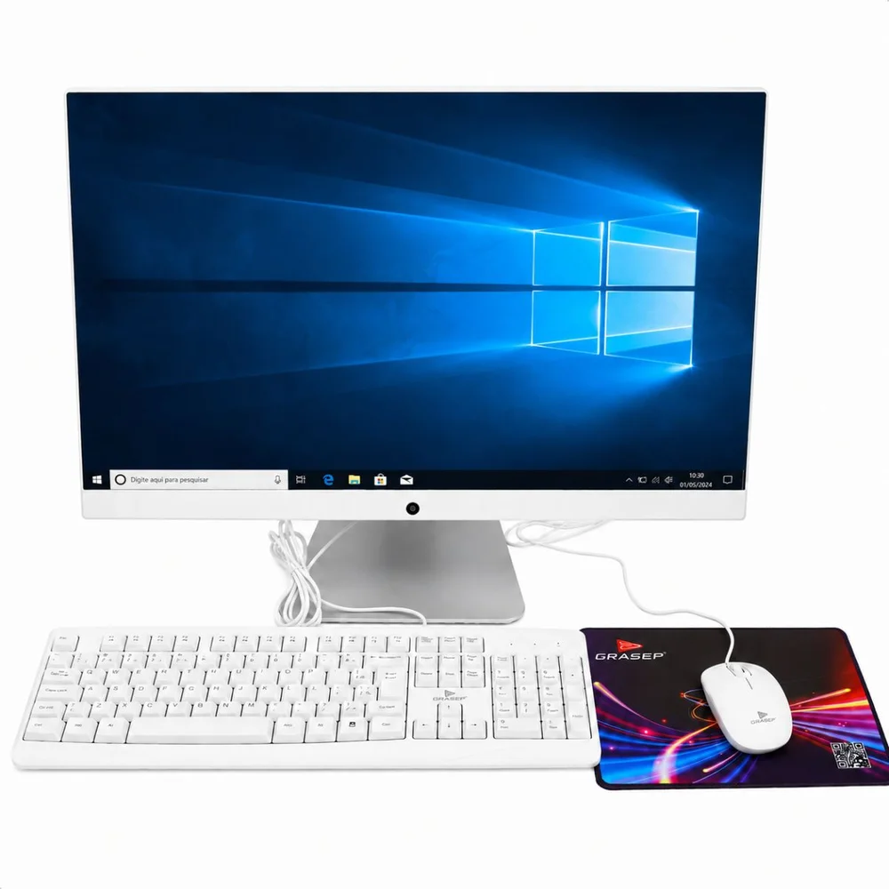 "Computador All In One Intel Core i5 16GB SSD 512GB 23.8"" Full HD Windows 11 Pro Grasep Maximus"