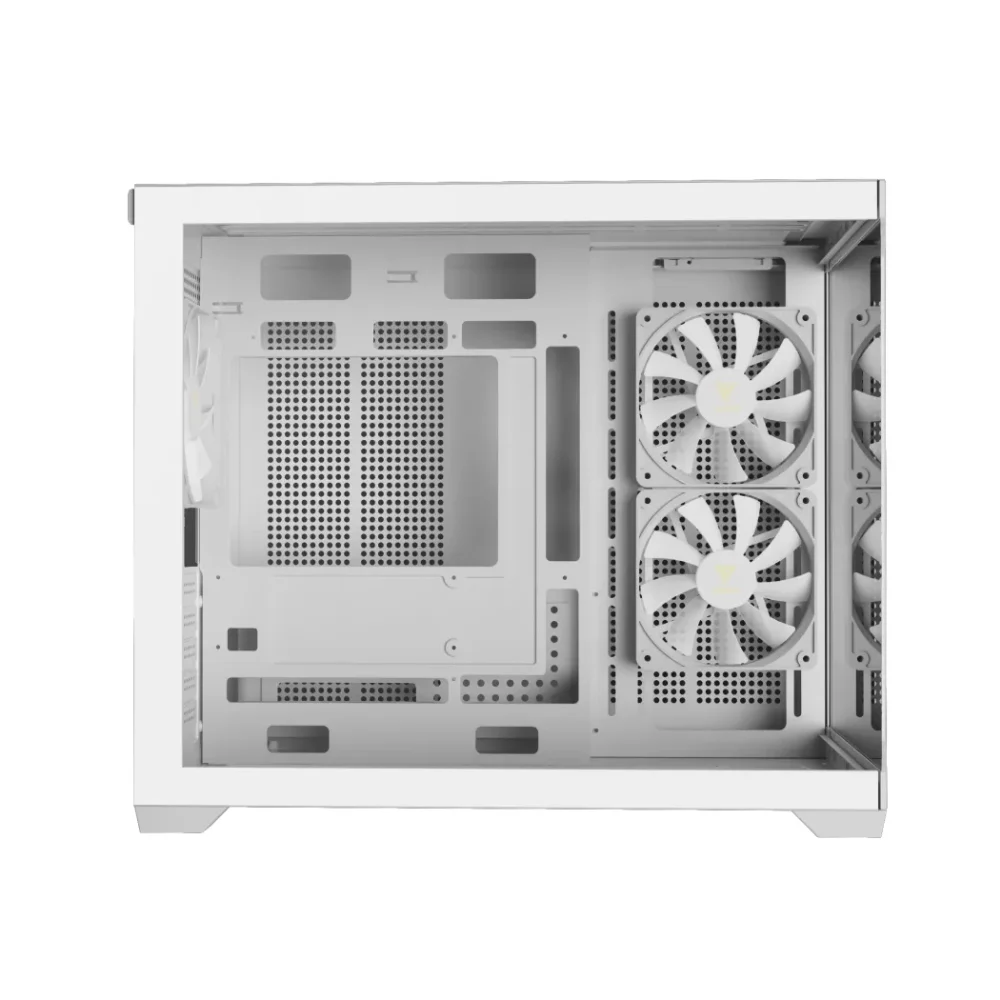 Gabinete Gamdias Aura Gc10m ARGB V2 Wh Matx Mini Tower Vidro Temperado Com 3 Fan Branco Gabinete Gamdias Aura Gc10m ARGB V2 Wh Matx Mini Tower Vidro Temperado Com 3 Fan Branco