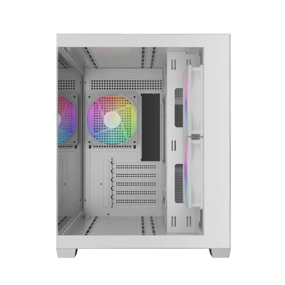 Gabinete Gamdias Aura Gc10m ARGB V2 Wh Matx Mini Tower Vidro Temperado Com 3 Fan Branco Gabinete Gamdias Aura Gc10m ARGB V2 Wh Matx Mini Tower Vidro Temperado Com 3 Fan Branco
