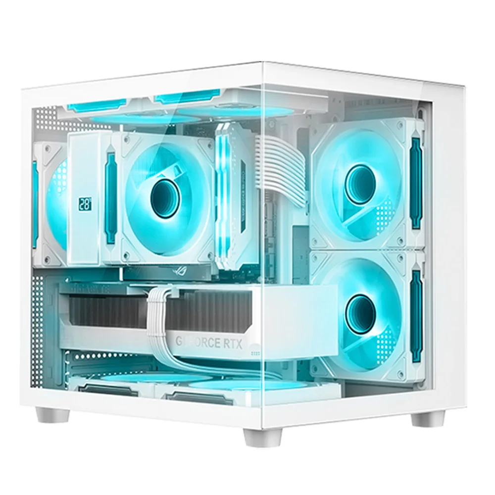Gabinete Gamer C3tech Aquarius, Frontal E Lateral Em Vidro, Usb 3.0, Branco - Mt-g720wh Gabinete Gamer C3tech Aquarius, Frontal E Lateral Em Vidro, Usb 3.0, Branco - Mt-g720wh