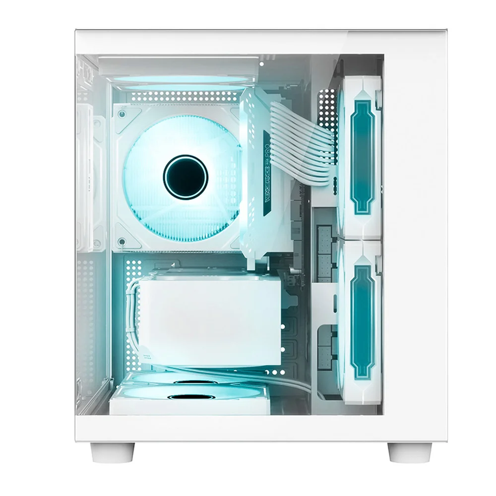 Gabinete Gamer C3tech Aquarius, Frontal E Lateral Em Vidro, Usb 3.0, Branco - Mt-g720wh Gabinete Gamer C3tech Aquarius, Frontal E Lateral Em Vidro, Usb 3.0, Branco - Mt-g720wh