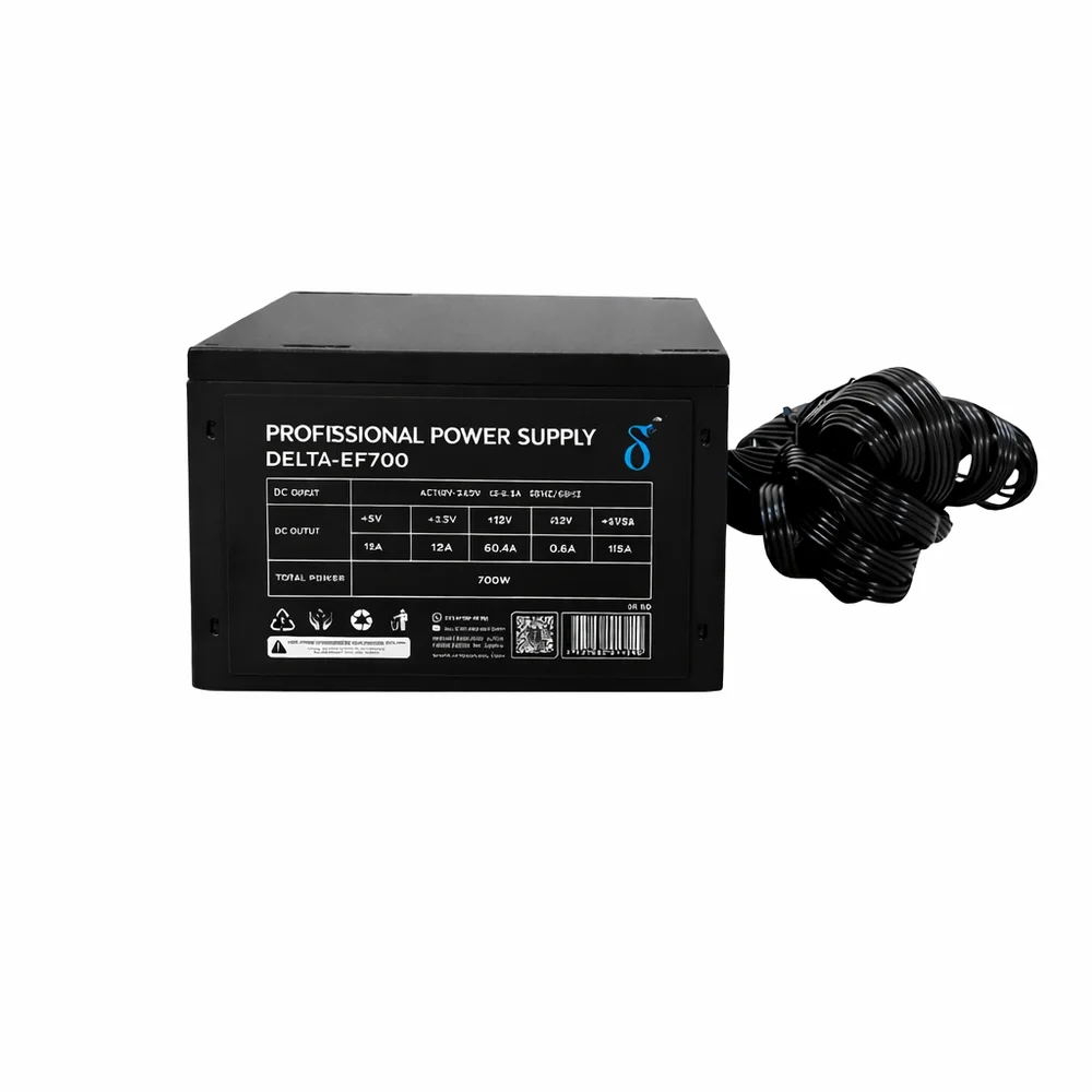 Fonte ATX 700W Aitek Delta EF700 Bivolt 120mm com Cabos SATA PCIe para PC Gamer Alto Desempenho Fonte ATX 700W Aitek Delta EF700 Bivolt 120mm com Cabos SATA PCIe para PC Gamer Alto Desempenho