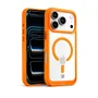 Capa Para Iphone 17 Pro - Magsafe Wave Transparente - Laranja - Gshield