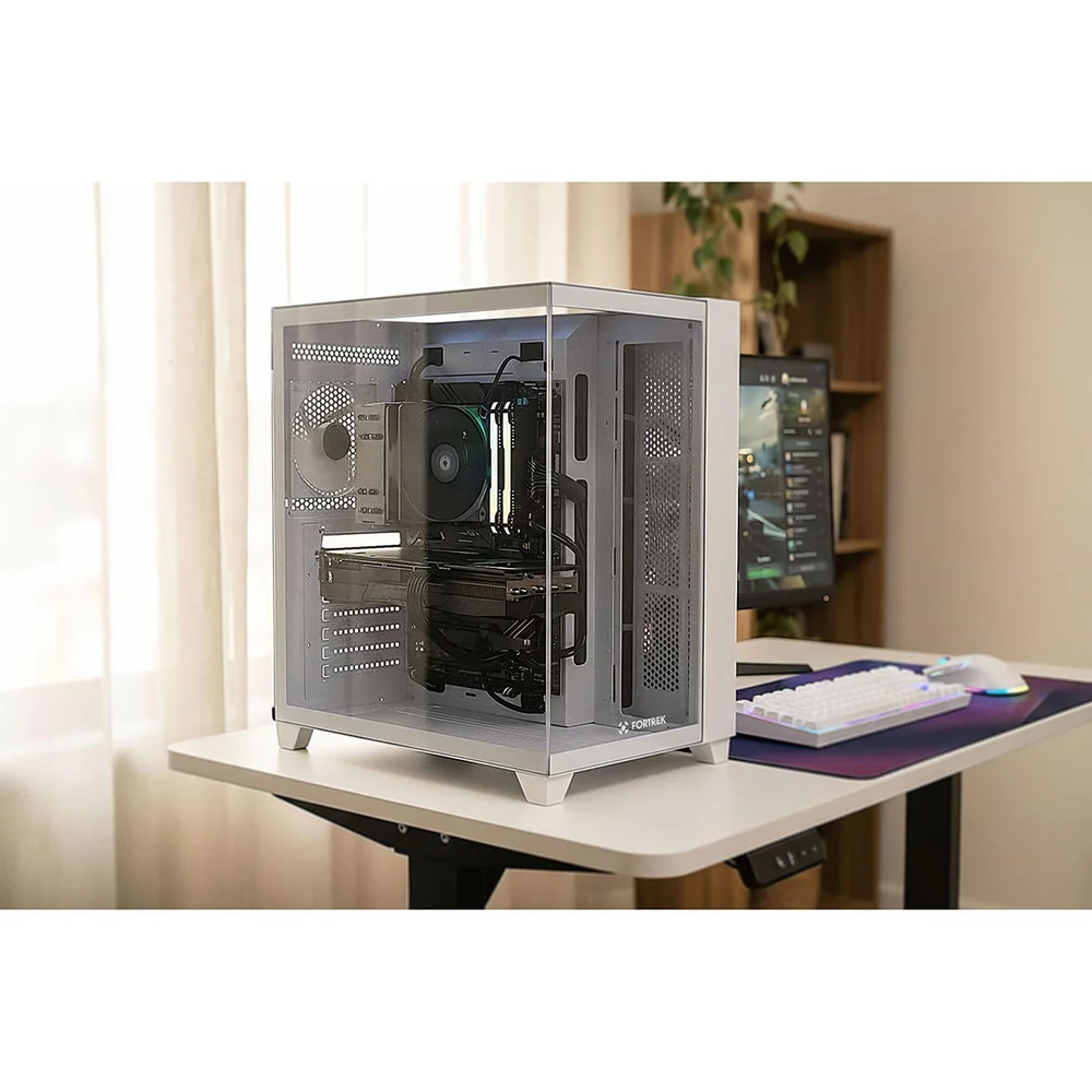 Gabinete Gamer Full Tower Sem Fan Sem Fonte Clarity Fortrek Branco 86945