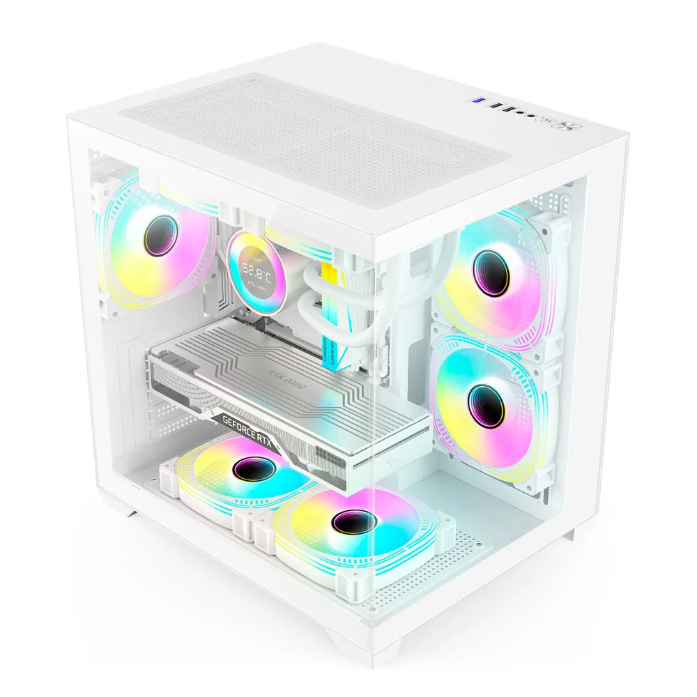 Gabinete Gamer Micro Atx Sem Fan Sem Fonte Duex Dxga275wh Branco Gabinete Gamer Micro Atx Sem Fan Sem Fonte Duex Dxga275wh Branco