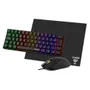 Kit Teclado Mecânico E Mouse Gamer Com Mousepad Kit Darkline Darklite RGB Preto Clanm