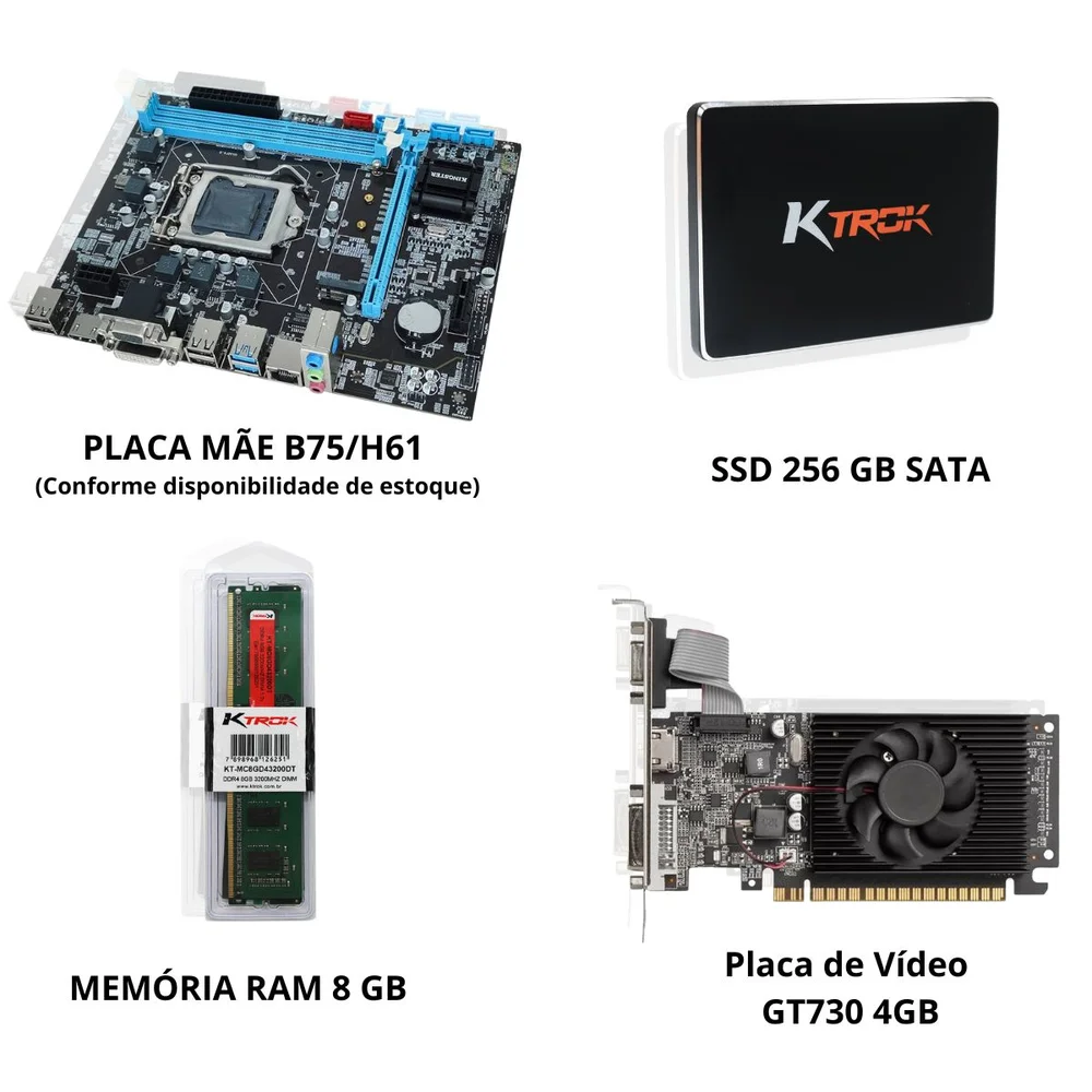 Computador Gamer Completo Com Gt730 i5 3ªg 8GB 256gb Win 10 - view 3