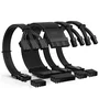 Kit 4 Cabo Sleeved Extensor de Fonte, PCI-e 5.0 para GPU 16 Pinos 12VHPWR, 300mm, Preto, Compatível com ATX 24 Pinos, EPS 8 Pinos (4+4)