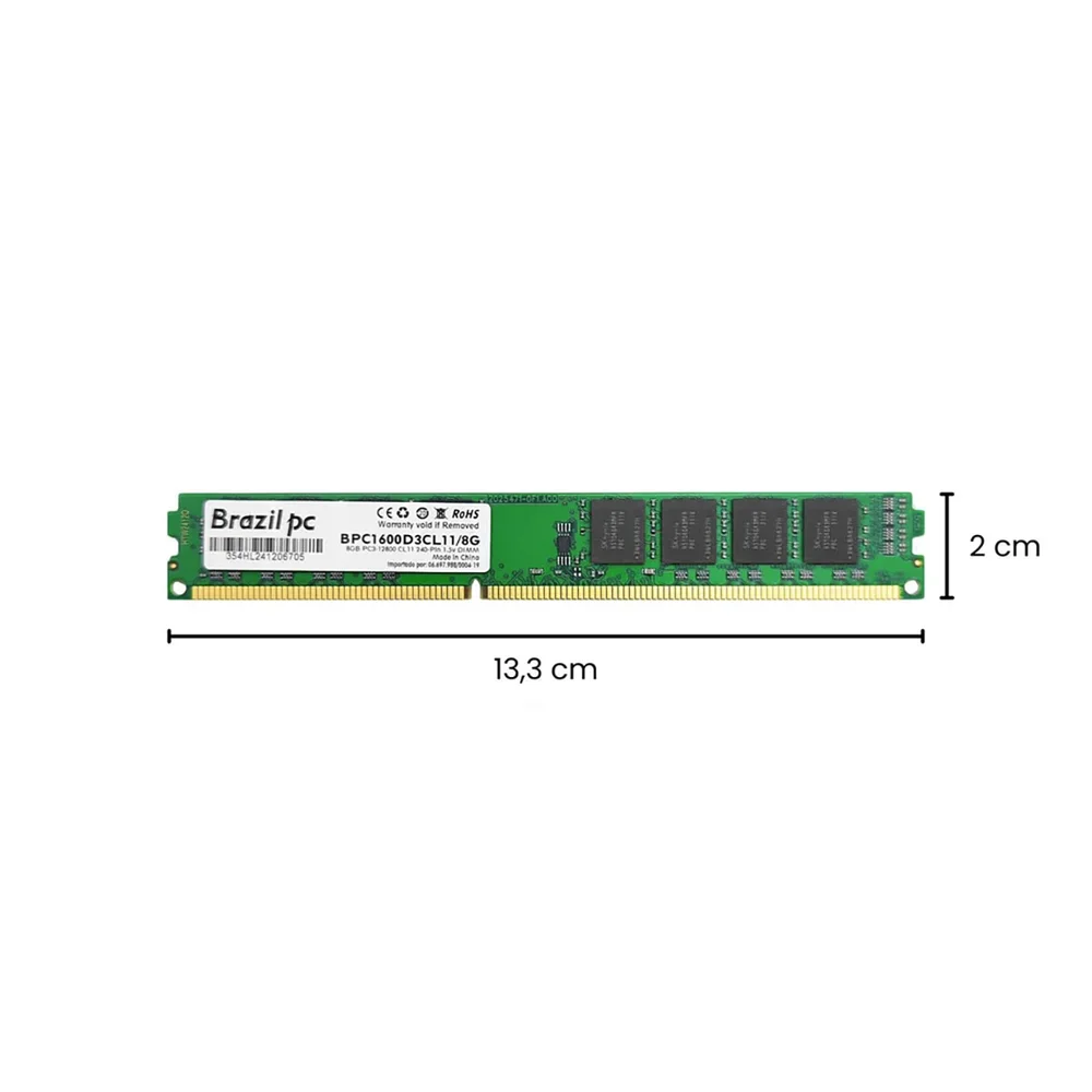 Kit 30 Memoria 8GB Ddr3 1600mhz Brazil PC Bpc1600d3cl11/8g Kit 30 Memoria 8GB Ddr3 1600mhz Brazil PC Bpc1600d3cl11/8g