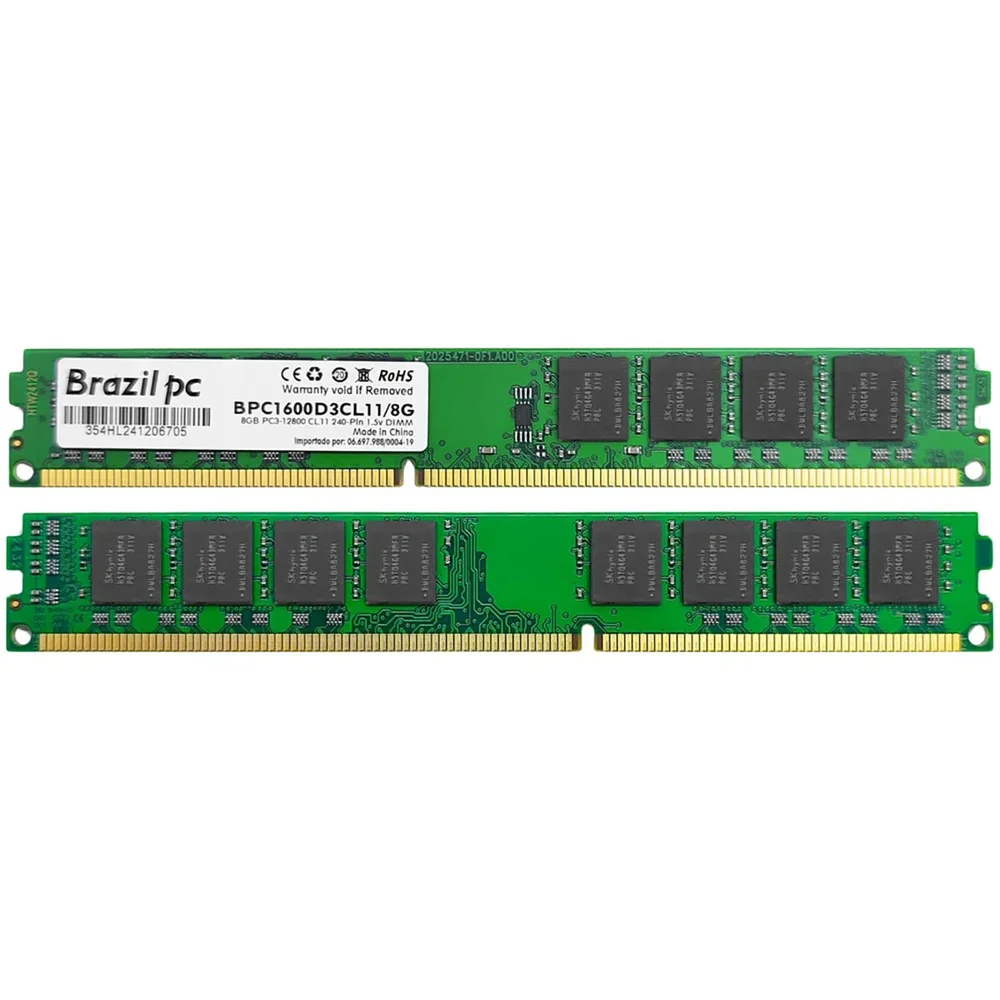 Kit 30 Memoria 8GB Ddr3 1600mhz Brazil PC Bpc1600d3cl11/8g Kit 30 Memoria 8GB Ddr3 1600mhz Brazil PC Bpc1600d3cl11/8g