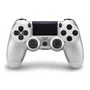Controle Sem Fio Compatível Com Play4 Ps4 Playstation 4 / Slim / Pro / PC E Smart Tvs Samsung Cor Prata