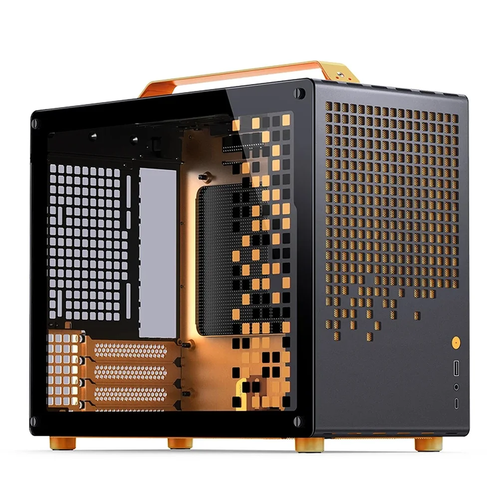 Gabinete Premium Jonsbo Z20 Preto E Laranja M-atx Com Alça Usb-c Gabinete Premium Jonsbo Z20 Preto E Laranja M-atx Com Alça Usb-c