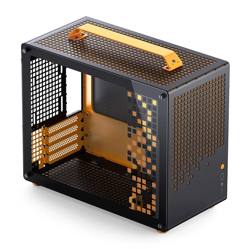Gabinete Premium Jonsbo Z20 Preto E Laranja M-atx Com Alça Usb-c Gabinete Premium Jonsbo Z20 Preto E Laranja M-atx Com Alça Usb-c