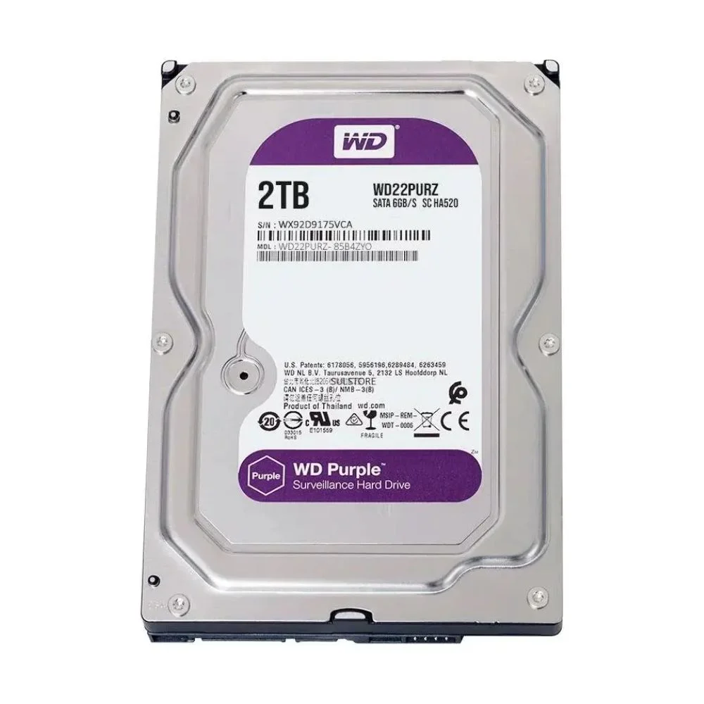WD Purple 2TB HDD WD20PURX新品 Produtos com até 15 OFF no PIX KaBuM