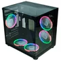 Gabinete Gamer Aquário K-mex Visão Micro Cg-02m2, Lateral E Superior Em Vidro Temp. Micro Atx, Preto - Cg02m2rh001cb0x