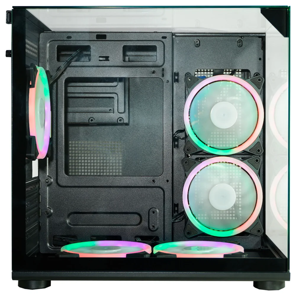 Gabinete Gamer Aquário K-mex Visão Micro Cg-02m2, Lateral E Superior Em Vidro Temp. Micro Atx, Preto - Cg02m2rh001cb0x Gabinete Gamer Aquário K-mex Visão Micro Cg-02m2, Lateral E Superior Em Vidro Temp. Micro Atx, Preto - Cg02m2rh001cb0x