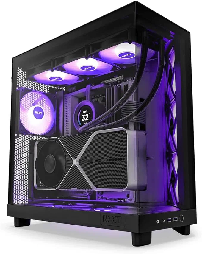 PC Gamer High End Ryzen 7 9800x3d Rtx 5060 ti 16gb, 32gb Ddr5 1Tb Nvme WINDOWS 11 Pro Nzxt H6 Flow