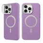 Capa Magnética Couro Premium Iphone 15 Pro + Películas Reforçada Para Câmera