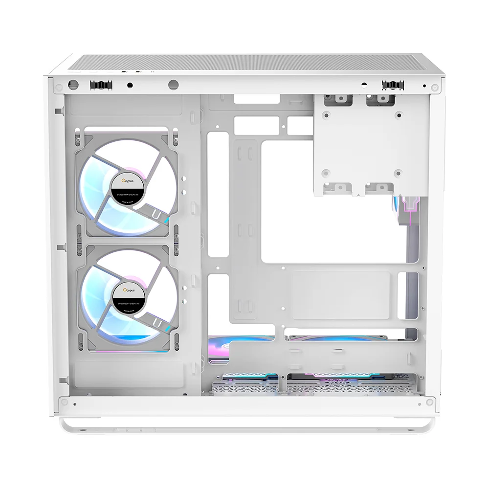Gabinete Gamer Ocypus Iota C70 Atx ARGB Com Fans Branco Gabinete Gamer Ocypus Iota C70 Atx ARGB Com Fans Branco