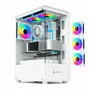 Gabinete Gamer Arvex Ignis Branco Mid Tower Lateral E Frontal Em Vidro Temperado Com 3 Fans RGB