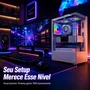 Gabinete Gamer Arvex Ignis Branco Mid Tower Lateral E Frontal Em Vidro Temperado Com 3 Fans RGB