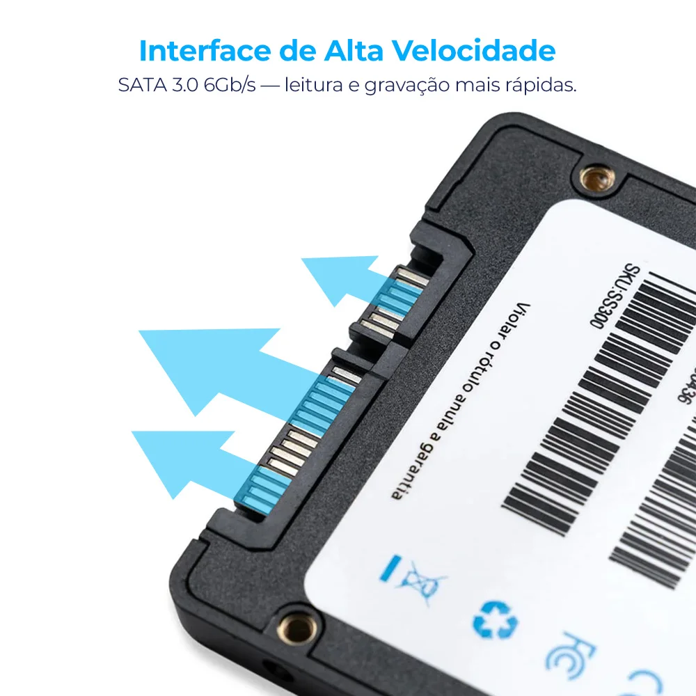 SSD Bringit 256gb Sata Iii Leitura 550mb/s Gravação 500mb/s