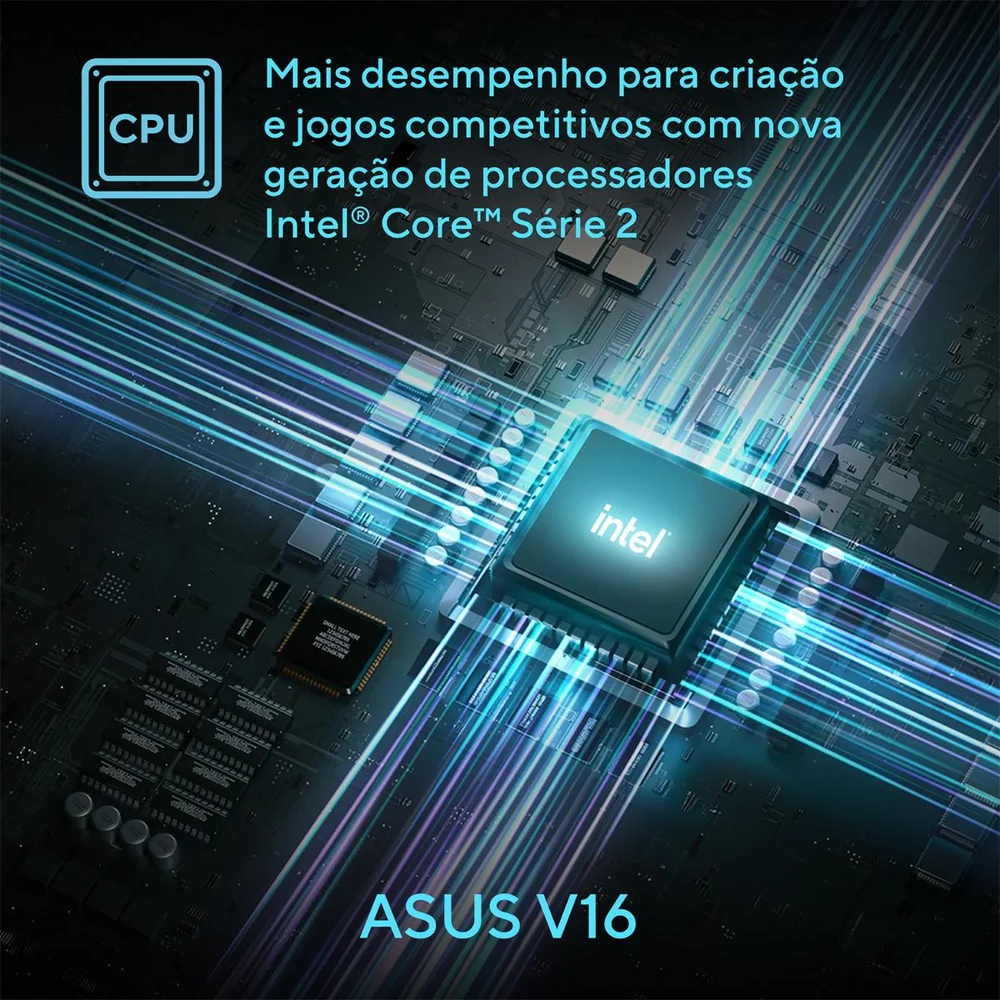 Notebook Asus Gamer V16 Rp213 RTX 5050 Core 5 8GB Ram 512gb SSD Linux 16" Lcd LED Fhd 144hz Nível Ips