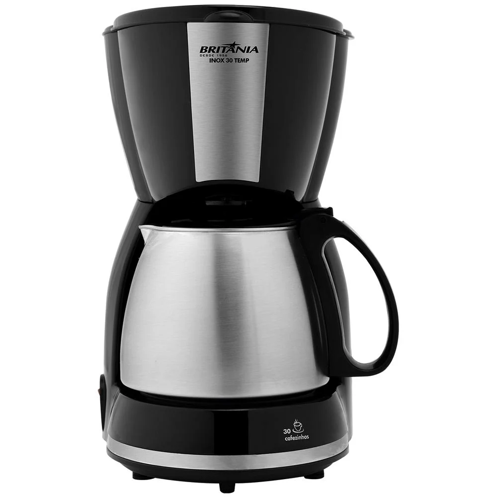 Cafeteira Britânia Inox 30 Temp, Potência (Watts) : 800, 220V Cafeteira Britânia Inox 30 Temp, Potência (Watts) : 800, 220V