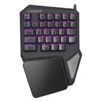 Teclado  Semi Mecânico Gamer Warrior One Hand, LED, Software para customização de macros, Teclas programáveis - TC238