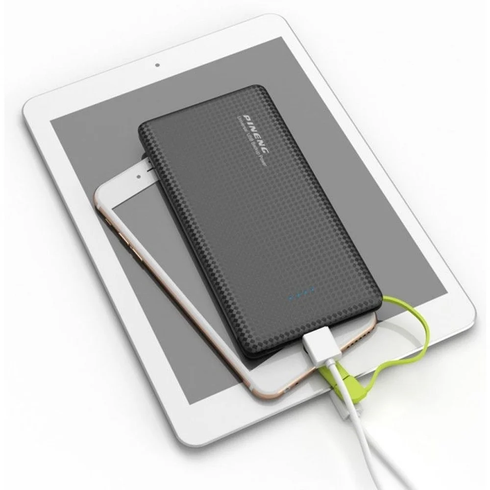 Carregador Portátil Power Bank Pineng Slim, 10.000Mah, 1 Porta (1X USB, 1X USB adicional), Com Cabo, Preto - BK PN-951 Carregador Portátil Power Bank Pineng Slim, 10.000Mah, 1 Porta (1X USB, 1X USB adicional), Com Cabo, Preto - BK PN-951