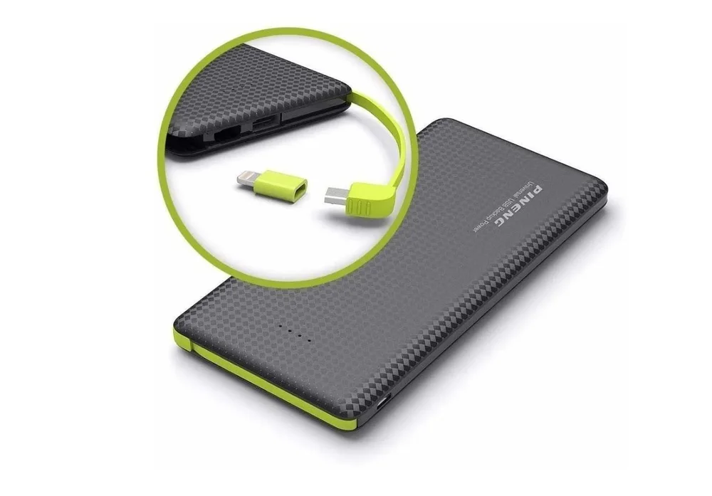 Carregador Portátil Power Bank Pineng Slim, 10.000Mah, 1 Porta (1X USB, 1X USB adicional), Com Cabo, Preto - BK PN-951 Carregador Portátil Power Bank Pineng Slim, 10.000Mah, 1 Porta (1X USB, 1X USB adicional), Com Cabo, Preto - BK PN-951