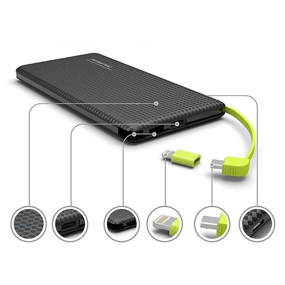 Carregador Portátil Power Bank Pineng Slim, 10.000Mah, 1 Porta (1X USB, 1X USB adicional), Com Cabo, Preto - BK PN-951 Carregador Portátil Power Bank Pineng Slim, 10.000Mah, 1 Porta (1X USB, 1X USB adicional), Com Cabo, Preto - BK PN-951