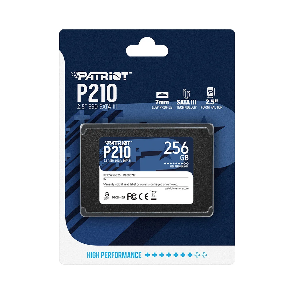SSD 256gb 2.5 Sata 3 500mb/s Leit - 400mb/s Grav P210 P210s256g25 Patriot SSD 256gb 2.5 Sata 3 500mb/s Leit - 400mb/s Grav P210 P210s256g25 Patriot