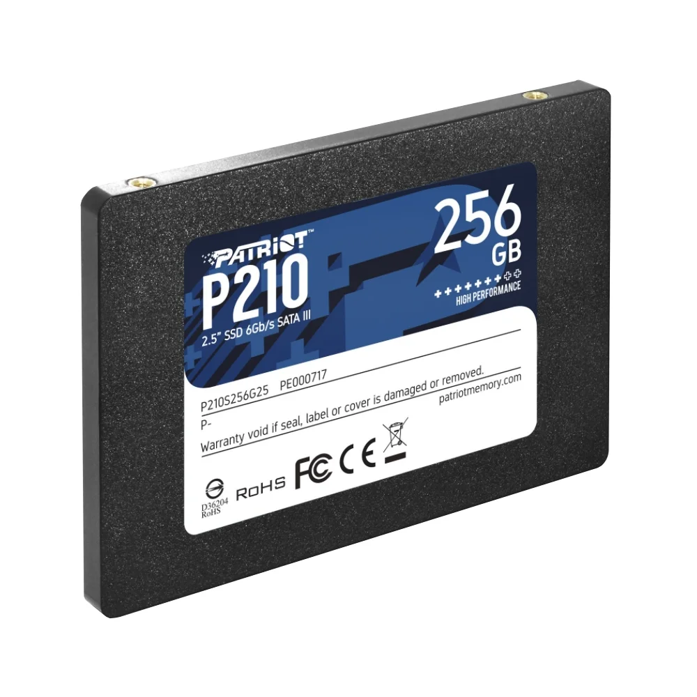 SSD 256gb 2.5 Sata 3 500mb/s Leit - 400mb/s Grav P210 P210s256g25 Patriot SSD 256gb 2.5 Sata 3 500mb/s Leit - 400mb/s Grav P210 P210s256g25 Patriot