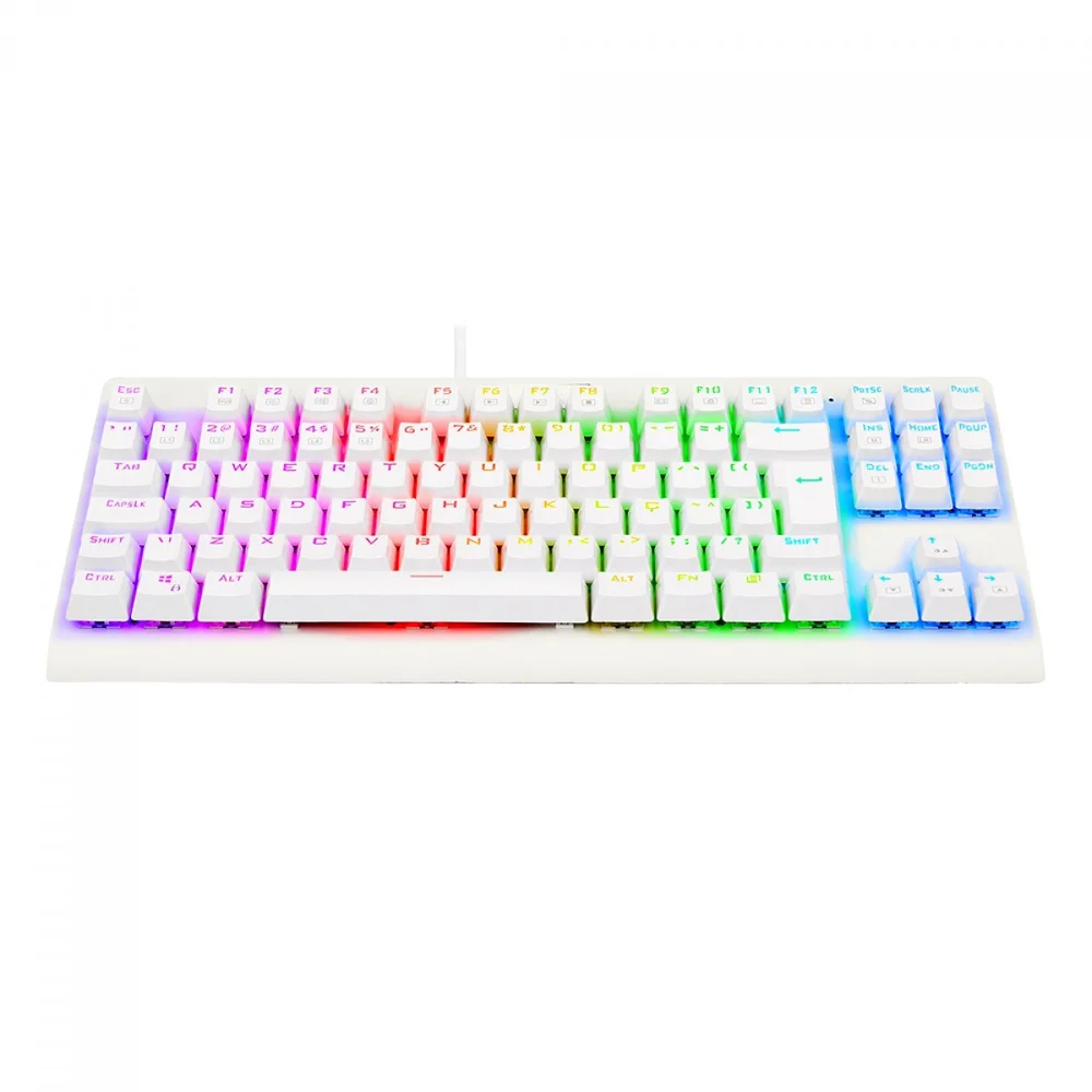 Teclado Mecânico Gamer Redragon Dark Avenger Branco Switch Outemu Blue RGB ABNT2 - K568W-RGB (BLUE) Teclado Mecânico Gamer Redragon Dark Avenger Branco Switch Outemu Blue RGB ABNT2 - K568W-RGB (BLUE)