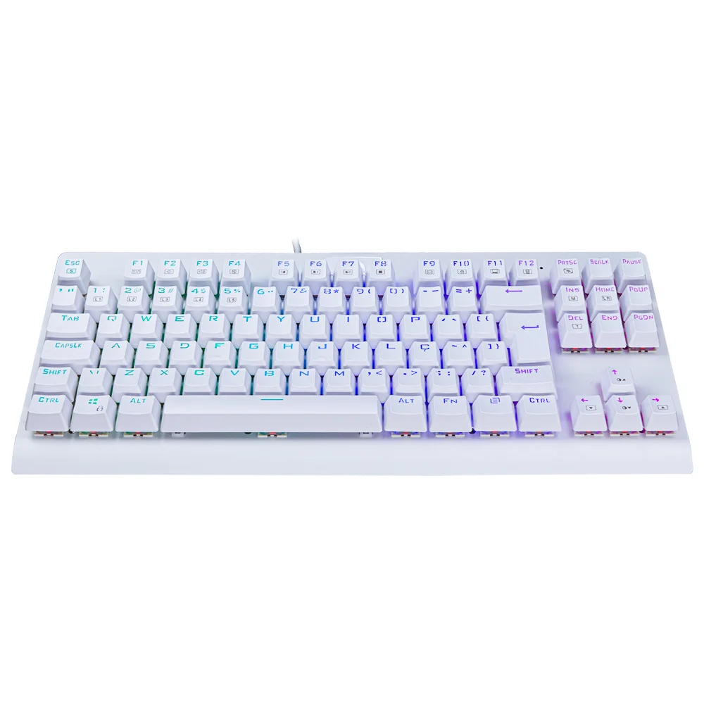 Teclado Mecânico Gamer Redragon Dark Avenger Branco Switch Outemu Blue RGB ABNT2 - K568W-RGB (BLUE) Teclado Mecânico Gamer Redragon Dark Avenger Branco Switch Outemu Blue RGB ABNT2 - K568W-RGB (BLUE)