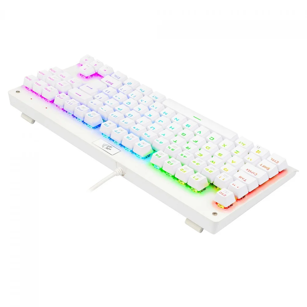 Teclado Mecânico Gamer Redragon Dark Avenger Branco Switch Outemu Blue RGB ABNT2 - K568W-RGB (BLUE) Teclado Mecânico Gamer Redragon Dark Avenger Branco Switch Outemu Blue RGB ABNT2 - K568W-RGB (BLUE)