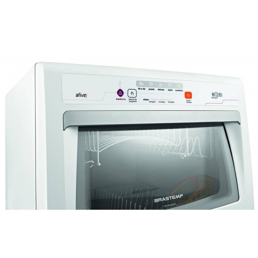 Lava-louças Brastemp Ative, 8 Serviços, Branca, 110v - Blf08abana Lava-louças Brastemp Ative, 8 Serviços, Branca, 110v - Blf08abana