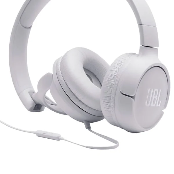 Headphone JBL T500, Supra Auricular, On Ear, Branco - JBLT500WHT