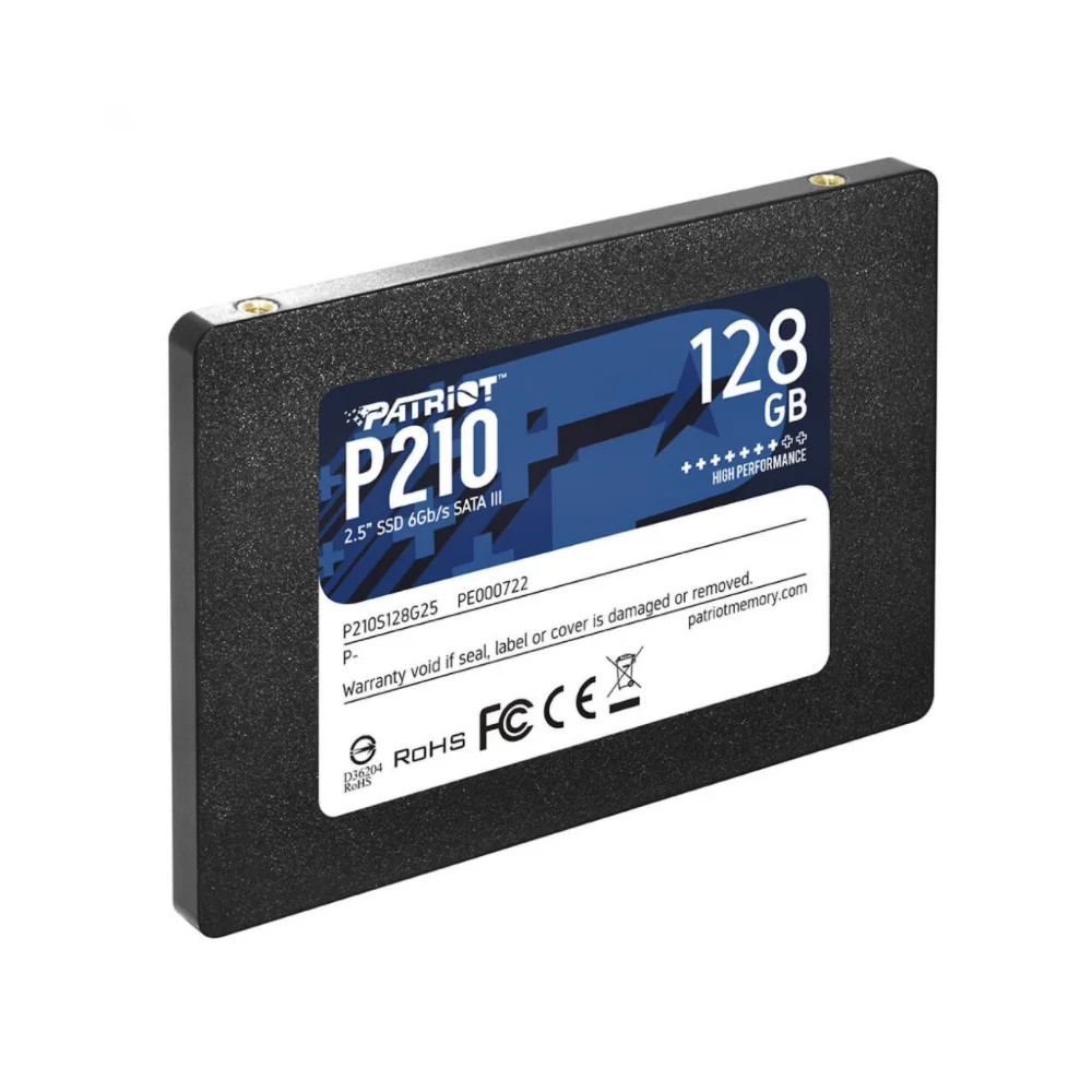 SSD Patriot P210s128g25 128GB 2.5" Sata 3 500mb/s Leit, 400mb/s Grav 120 SSD Patriot P210s128g25 128GB 2.5" Sata 3 500mb/s Leit, 400mb/s Grav 120
