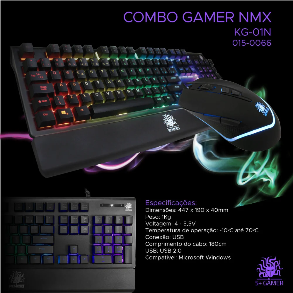 Teclado Gamer Nemesis Mouse Nemesis Nmx Kabum