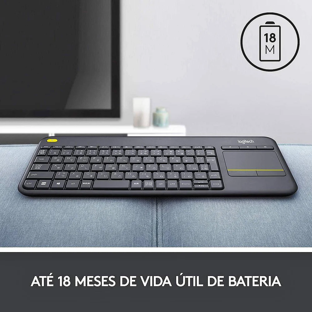 Teclado Sem Fio Logitech K400 Plus Wireless Touch Smart Tv Teclado Sem Fio Logitech K400 Plus Wireless Touch Smart Tv
