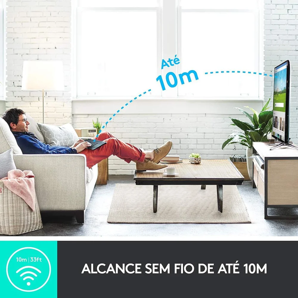Teclado Sem Fio Logitech K400 Plus Wireless Touch Smart Tv Teclado Sem Fio Logitech K400 Plus Wireless Touch Smart Tv