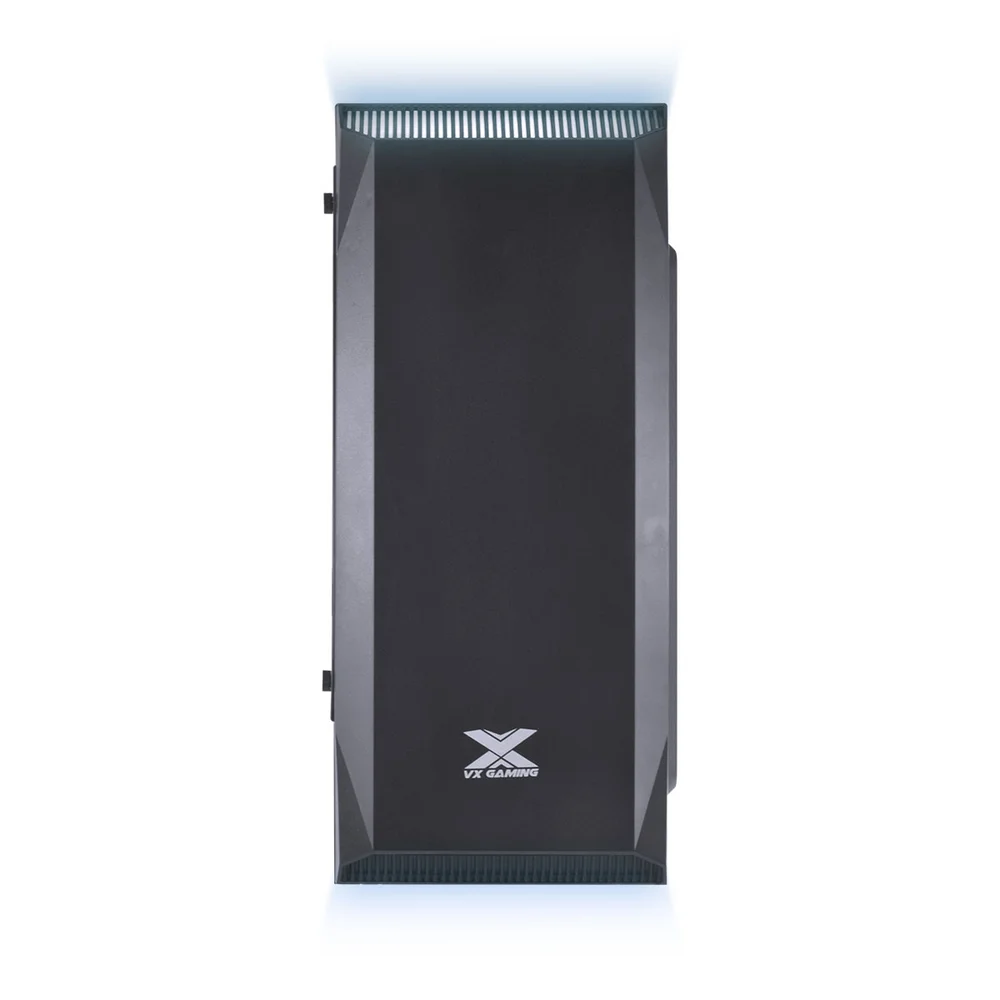 Gabinete Gamer, Vx Gaming Borealis,b Janela Acrílica, Preto,  Frontal Com Fita Led Rgb