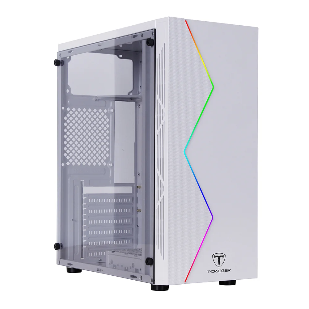 Gabinete Gamer TDagger P03W White Rgb Kabum