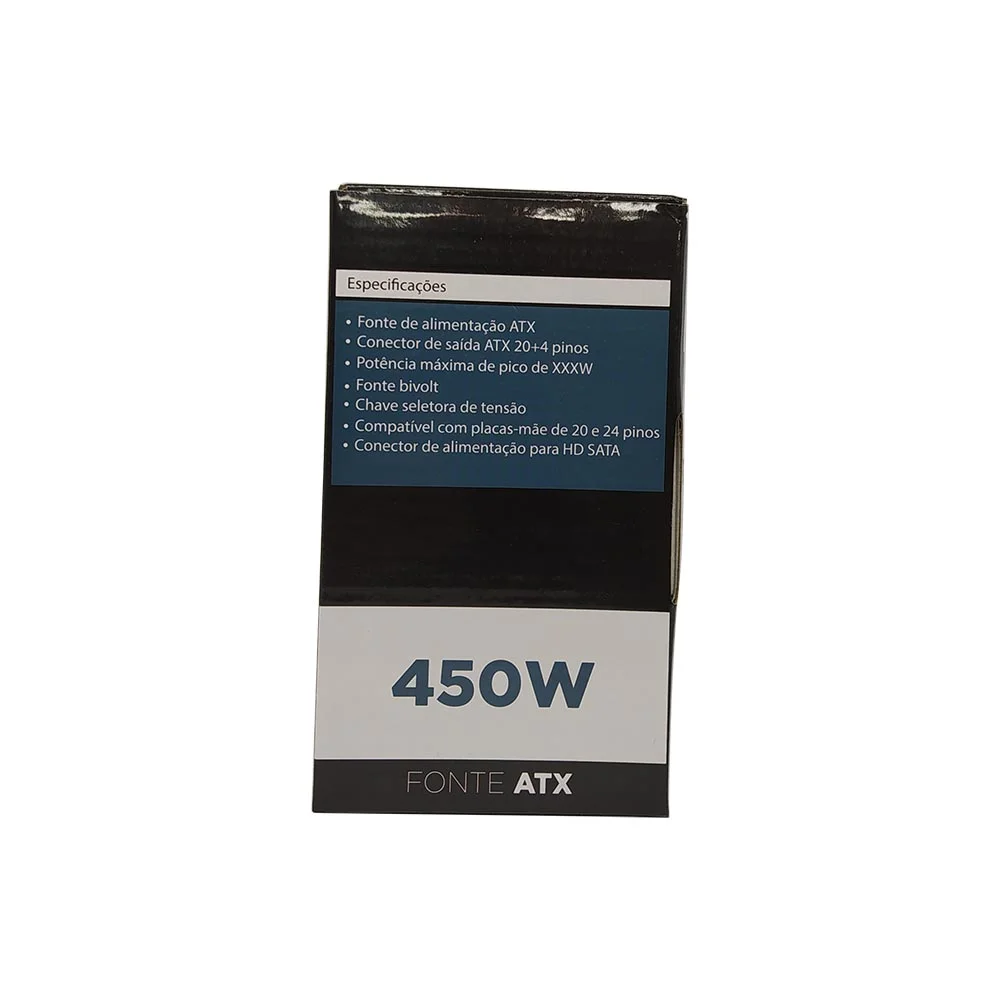 Fonte Knup ATX Cowboy Gamer, 450W, Bivolt, Para PC - KP-533